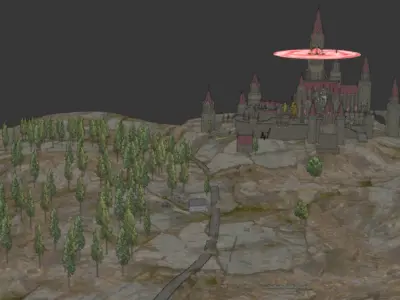 pubg dracula castle map Low-poly 3D model