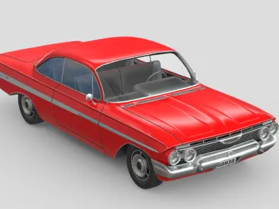 Chevrolet Impala 1961 Low-poly 3D model