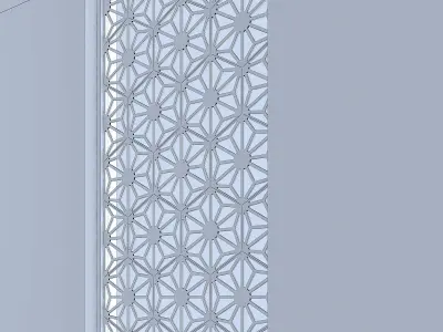 3d screen decorative metal Low-poly 3D model