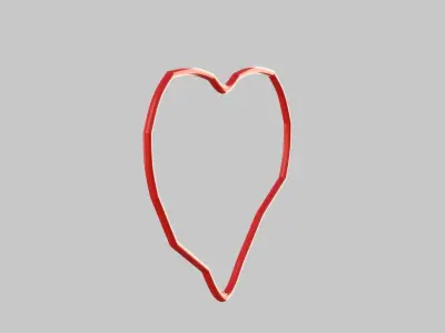 Heart icon v 32 3D model