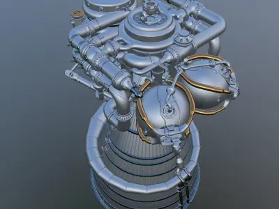 Rocket Engine 03 3D model