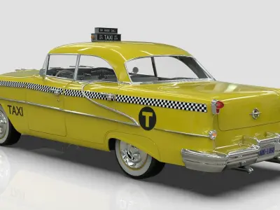 Oldsmobile Super 88 Taxi 1955 Low-poly 3D model