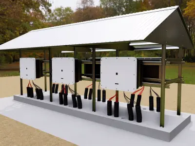 Central Inverter Connection - For 6 Inverters 3D model