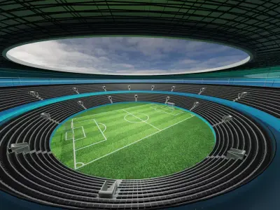 Football Stadium  Low-poly 3D model order