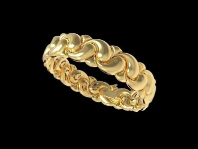 Comma Shaped Articulated Bracelet 3D print model