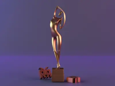 Ballet dance sculpture 3D print model