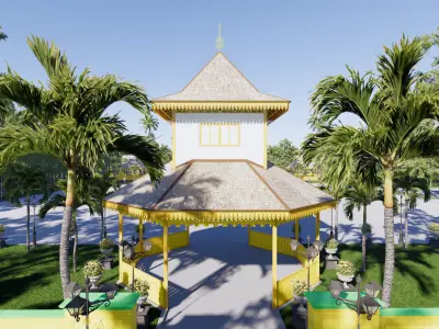 Resort Hall of the Sambas Sultanate Palace 3D model