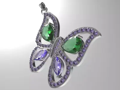 Butterfly pendant  3D print model