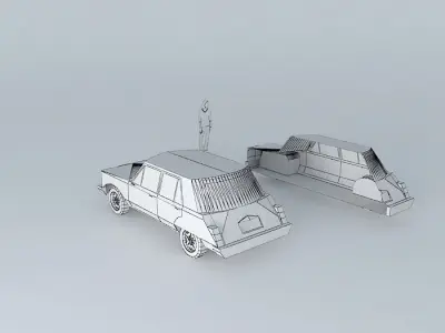 70s car 3 Free 3D model