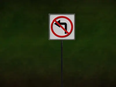 Basic Traffic Signs Lot 02 Spanish Free 3D model