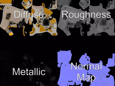 Compact Circuit Board model pack Low-poly 3D model