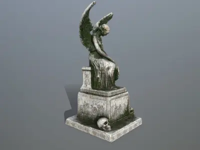 statue 3 of angel Low-poly 3D model purchase