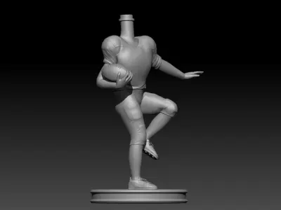 3D Printable American Football Boy Man Bubble Head  3D print model