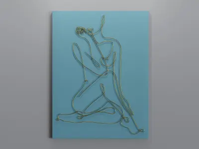 Frame Woman Art 3D model