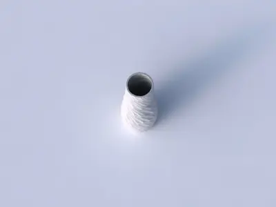 Vase with fine twisted organic cells 3D print model