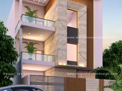 30 x 50 house Plan Design Elevation - Dream Houses Design com  3D model