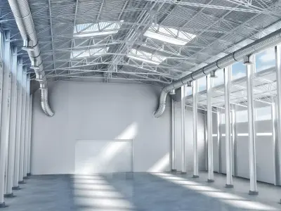 Warehouse interior 3D model
