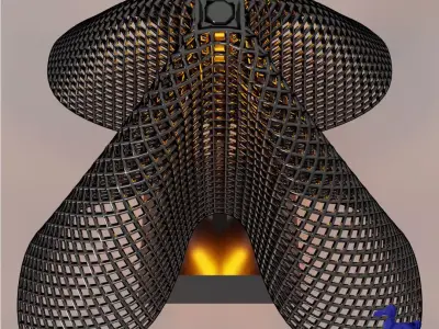Sci-Fi Desk Lamp - Futuristic Lighting Model 3D model