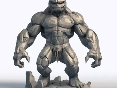 Pumpkin Head Bodybuilder Halloween Fitness Sculpture 3D print model