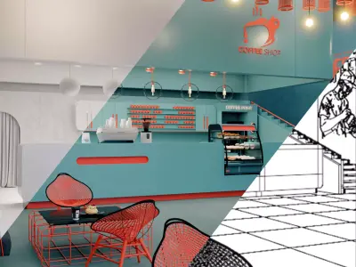 coffee shop Free 3D model