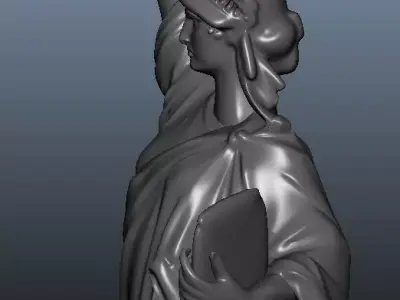 STATUE OF LIBERTY Low-poly 3D model