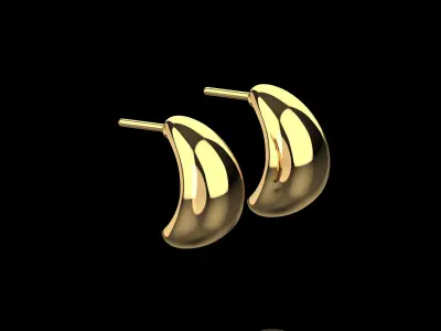 Blob Earrings N164 3D print model