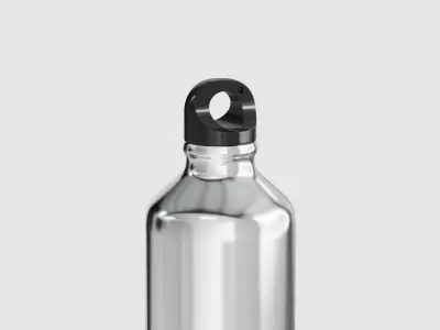 Metallic Bottle 3D model 3D model
