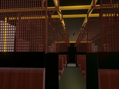 Old Mumbai Local Train  Low-poly 3D model