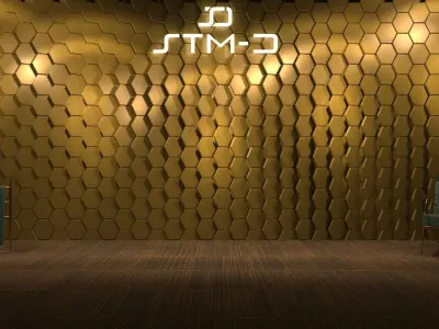 STM-D hexagon wall parametric model 130 Low-poly 3D model