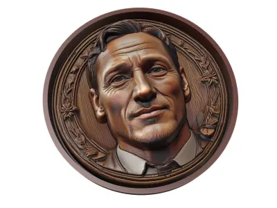 Francesco Totti Footballer Medallion 3D print model
