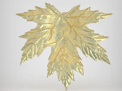 Leaf Earring model 0329 3D printable model13 3D print model