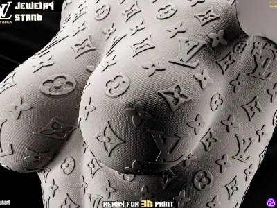 Louis Vuitton - Luxury Jewelry Stand - 3D Printing Decor Free 3D print model