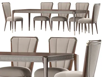 caracole oxford table and chair 3D model