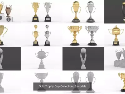 Gold Trophy Cup Collection