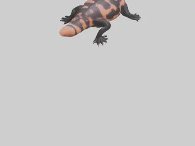 Gila Monster sunning model Low-poly 3D model