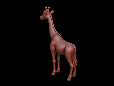 Giraffe Animal Sculpture 3D print model purchase