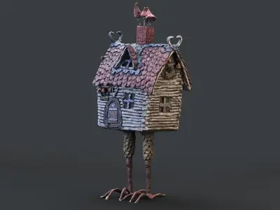 Garden Decor - Hut on Chicken Legs 3D model