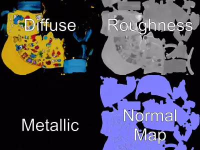 Playful Cartoon Cap model pack Low-poly 3D model