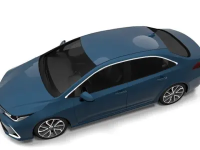 TOYOTA COROLLA SEDAN Low-poly 3D model