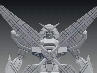 Nether Gundam Head Free 3D print model