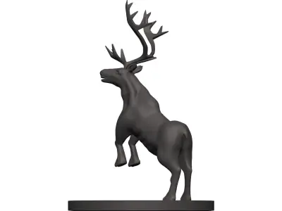 Caribou deer statue 3D model