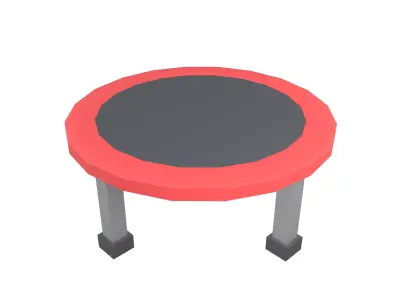 Trampoline v1 004 Low-poly 3D model