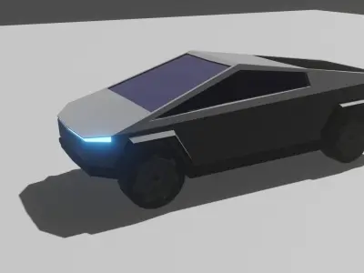 Tesla Cybertrack Free low-poly 3D model