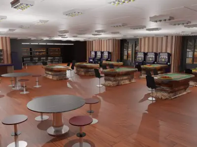 Casino Interior Low-poly 3D model