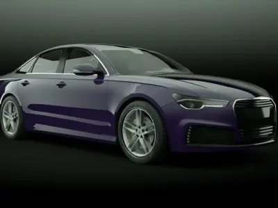 Generic Sedan v1 au6 Low-poly 3D model