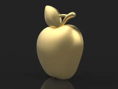 3d printing Apple Necklace Pendant model 2  3dmodel STL and 3dm 3D print model