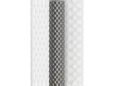 Three decorative columns of capitone 3D model