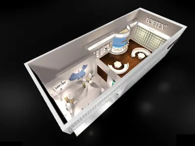 Exhibition Hall - Area - 15X6-3DMAX2009-034 3D model