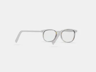 Durand Eyeglasses in Crystal with Oak Barrel 3D model