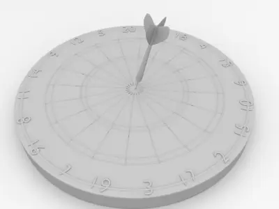 Dartboard and Dart 3D model